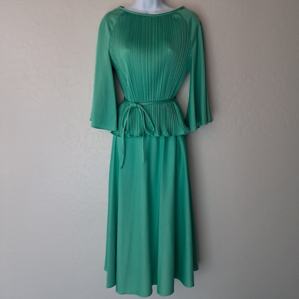 Vintage 1970s Marisa By Kitty Copeland 2 Piece Dress Women's 14